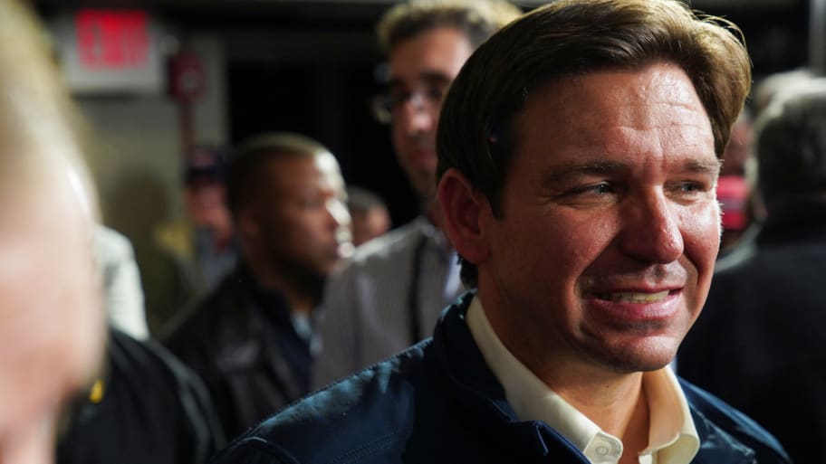 Republican presidential candidate and Florida Governor Ron DeSantis attends the Never Back Down campaign event in Keene, New Hampshire, U.S., on November 21, 2023.