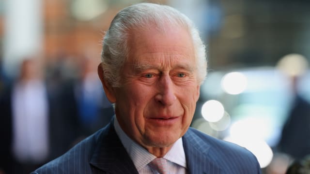 King Charles arrives to visit the University College Hospital Macmillan Cancer Centre in London, Britain, April 30, 2024.