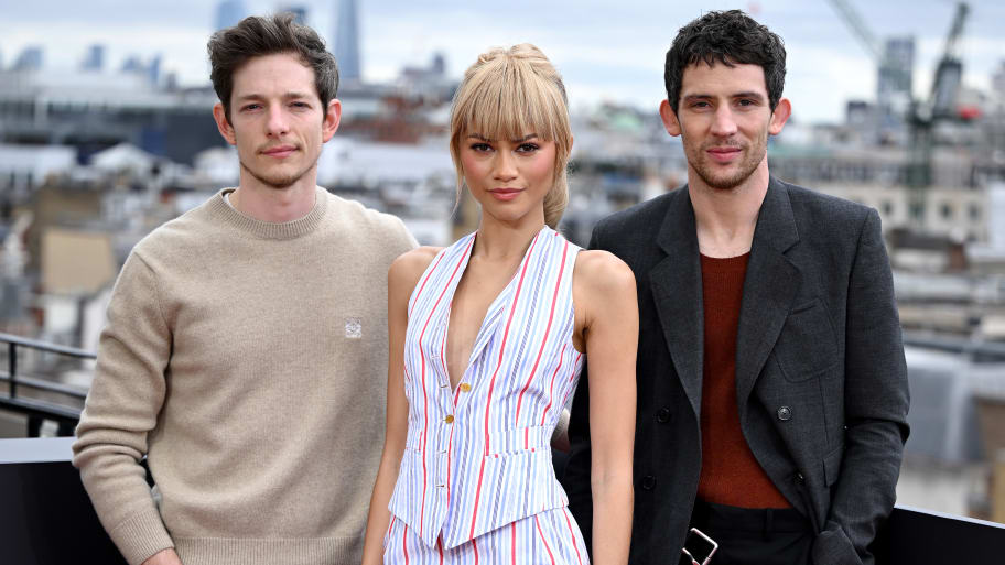  Mike Faist, Zendaya and Josh O'Connor attends the \"Challengers\" Photocall at Claridges Hotel on April 11, 2024 in London, England.