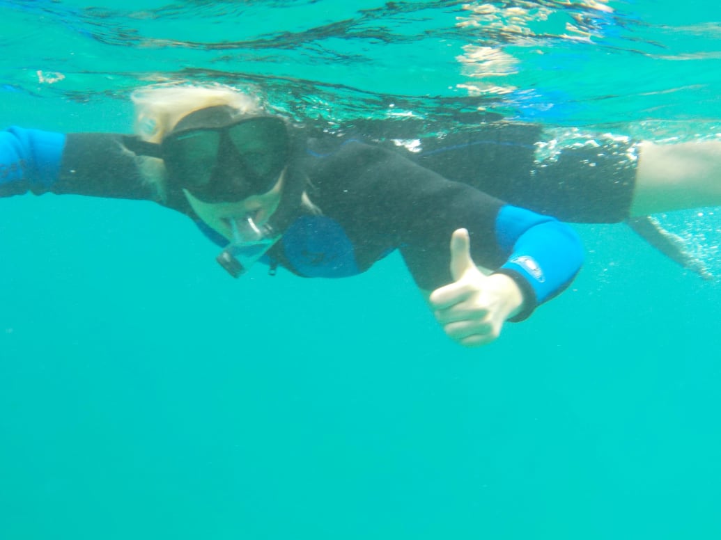 Photograph of Melissa Harvey snorkeling