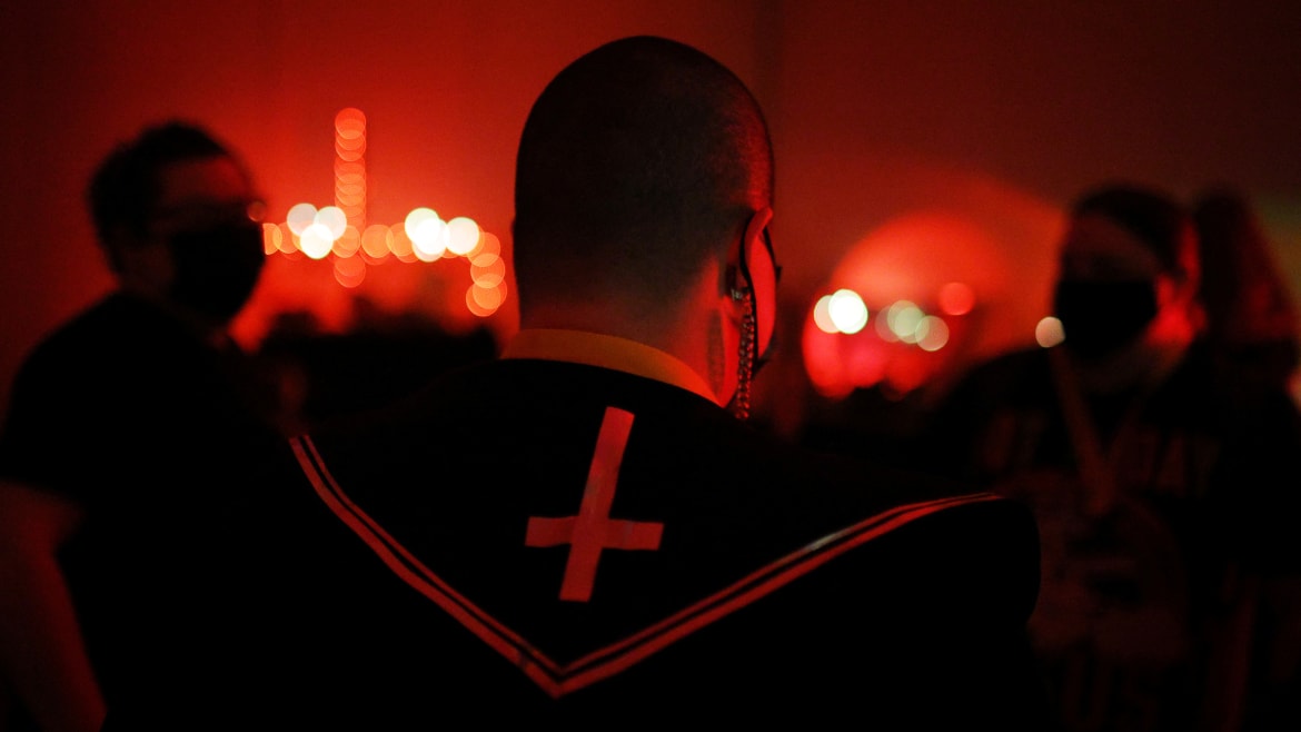 Masked Neo-Nazis Crash World’s Largest Satanic Event