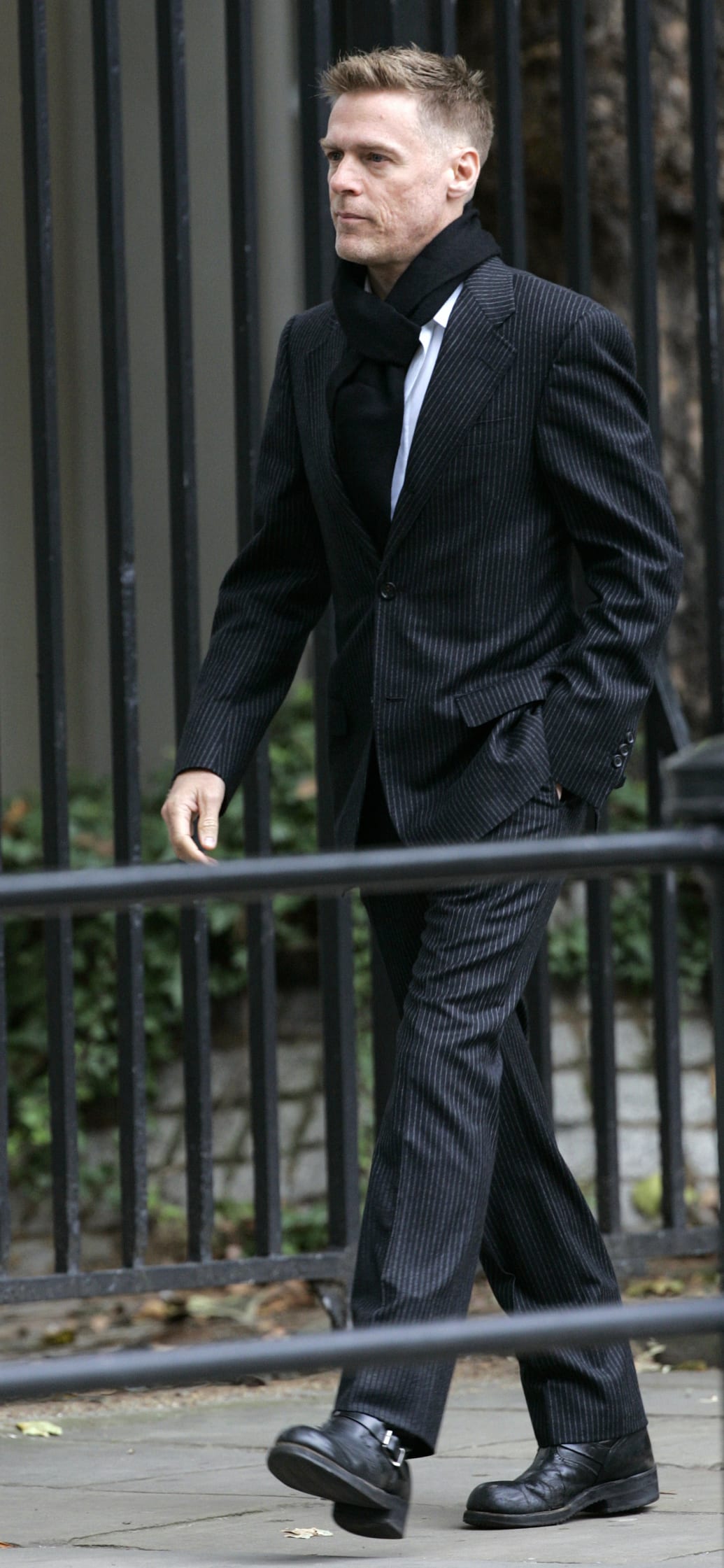 Bryan Adams arrives for the Service of Thanksgiving for the Life of Diana at the Guards' Chapel at Wellington Barracks in London, August 31, 2007.
