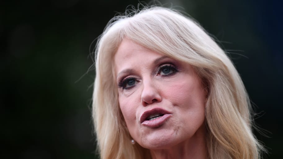 Kellyanne Conway has hit back at accusers who say she’s been badmouthing J.D. Vance.