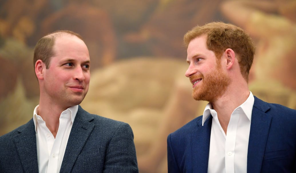 Prince William, left, and Prince Harry attend the opening of the Greenhouse Sports Centre in central London, April 26, 2018.