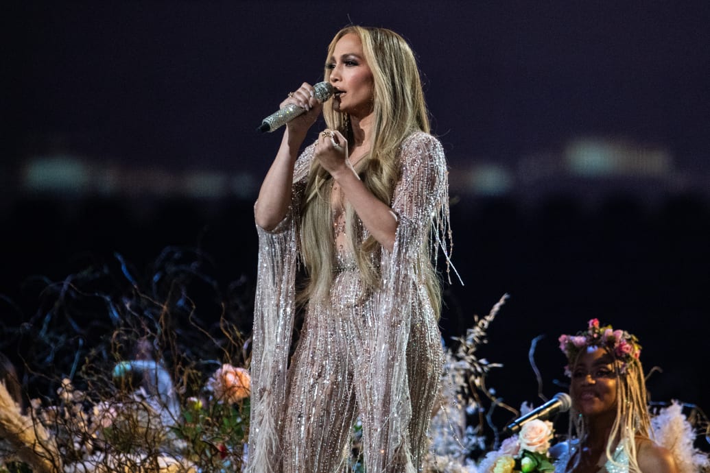 Jennifer Lopez performs at a 2021 concert where ticket sales were much stronger