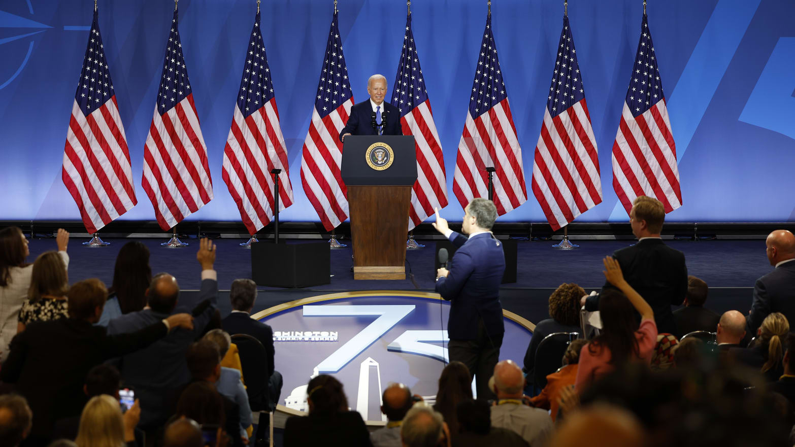 How Joe Biden Muffled the Media’s Fury at NATO Press Conference