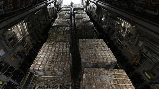 U.S. aid en route to Egypt.