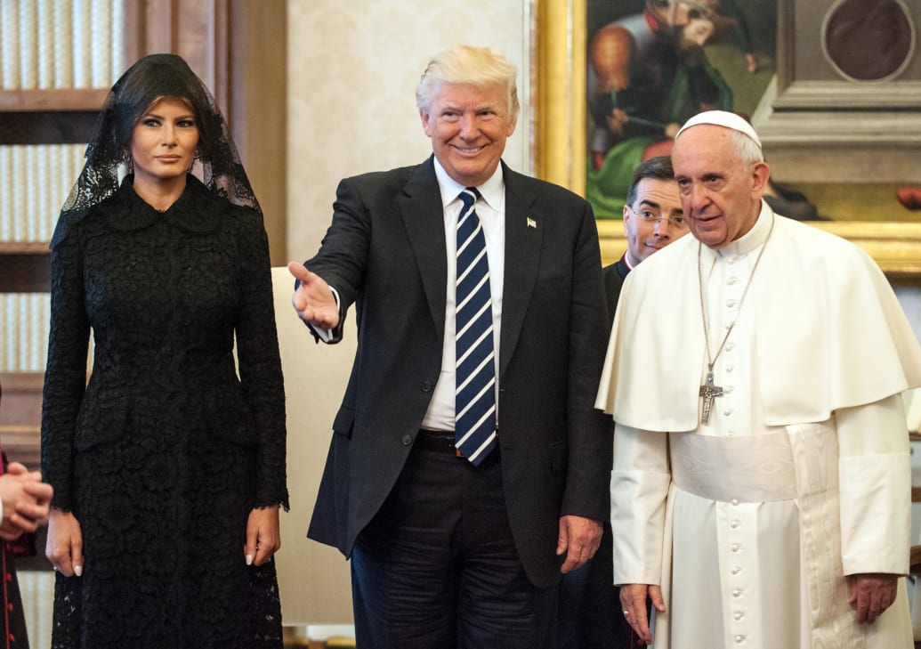 Pope Francis, Melania Trump, Donald Trump