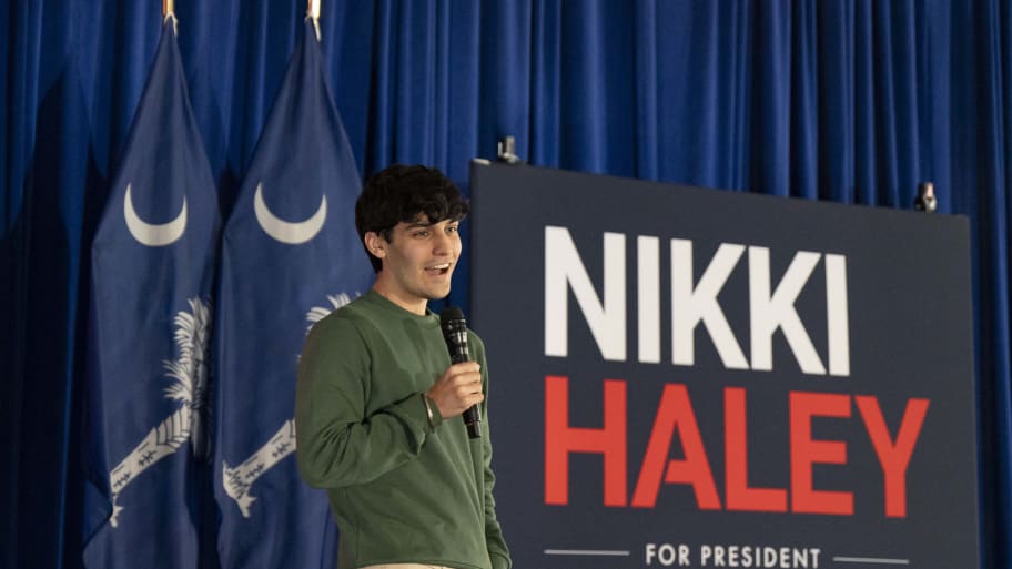 US Republican presidential hopeful and former UN ambassador Nikki Haley's son Nalin Haley
