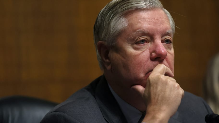 U.S. Sen. Lindsey Graham (R-SC) takes part in a hearing with the U.S. Senate Judiciary Committee on President Joe Biden's judicial nominees on Capitol Hill in Washington, U.S., January 25, 2023. 