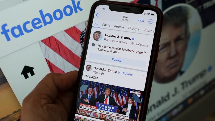 Former President Donald Trump’s Facebook account