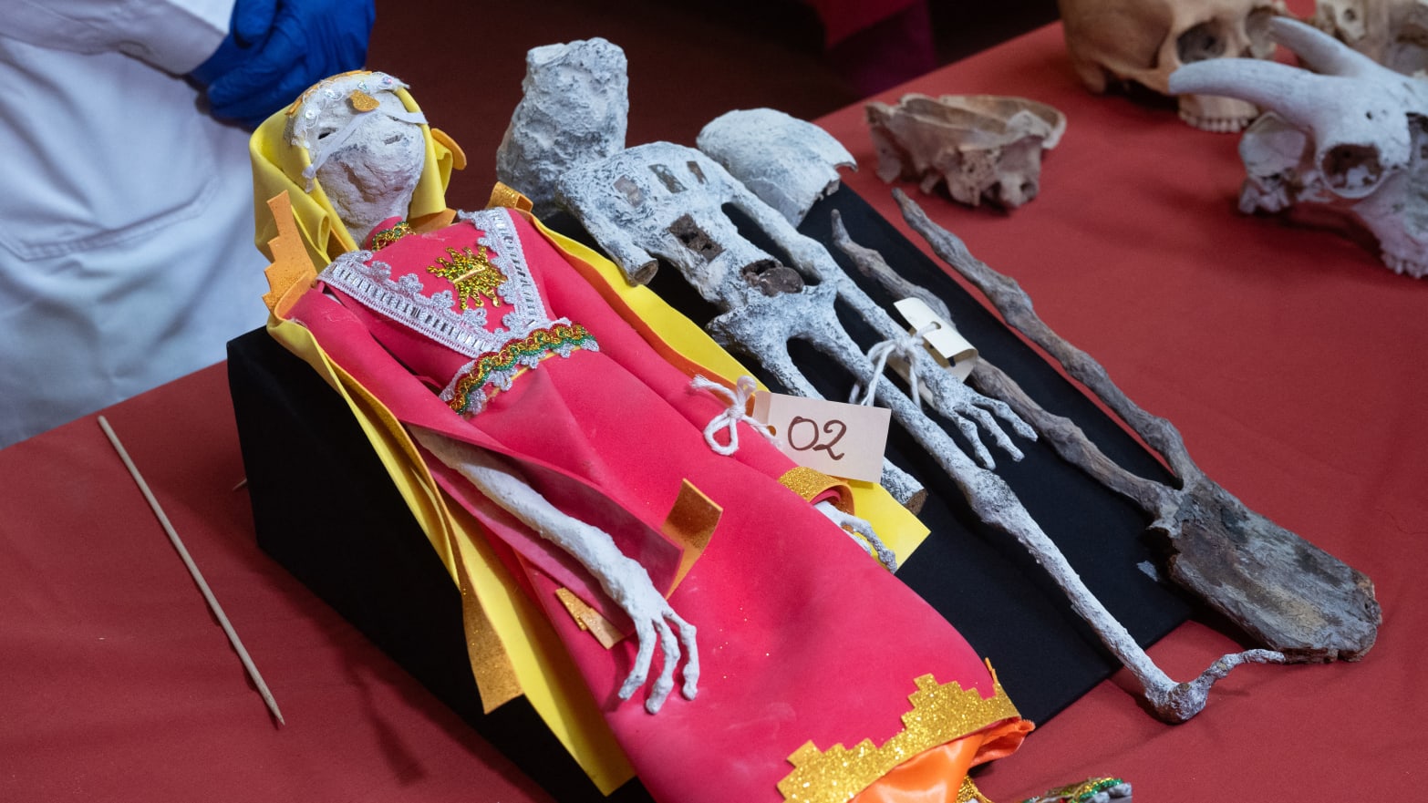 After a three-month long investigation, what had been believed to be two alien corpses are just dolls, according to officials at a press conference in Lima, Peru on Jan. 12, 2024. 