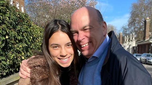 Hannah and Mike Lynch pose in an undated photo.