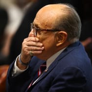 Rudy Giuliani during a hearing in Michigan.