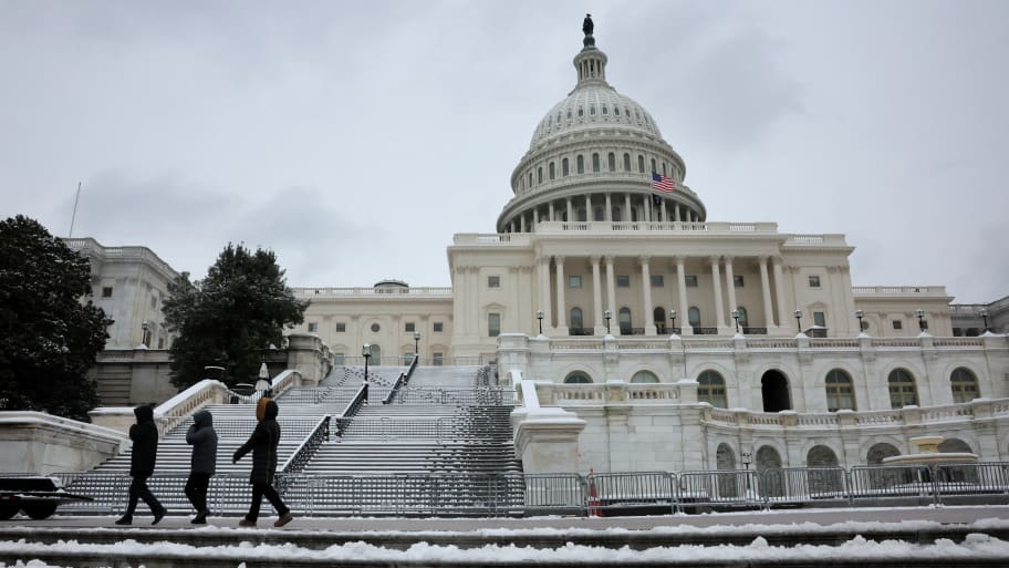 A snowy day on Capitol Hill.