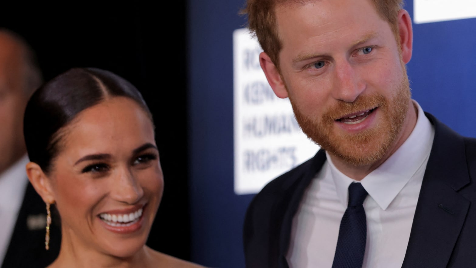 Meghan Markle, left, and Prince Harry at the 2022 Robert F. Kennedy Human Rights Ripple of Hope Award Gala in New York City, U.S., December 6, 2022.