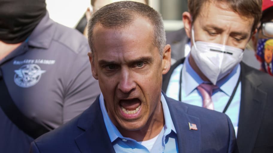 Corey Lewandowski speaks to media to demand a fair count of the votes of the 2020 U.S. presidential election