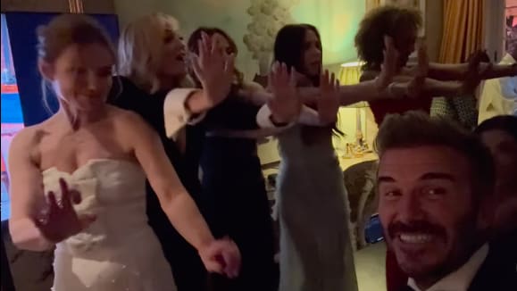 Geri Halliwell, Mel B, Mel C, and Emma Bunton Join Victoria Beckham on Stage for Surprise Spice Girls Reunion at 50th Birthday Party
