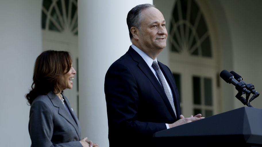 Second gentleman Doug Emhoff speaks at reception alongside U.S. Vice President Kamala Harris celebrating Jewish American Heritage Month 