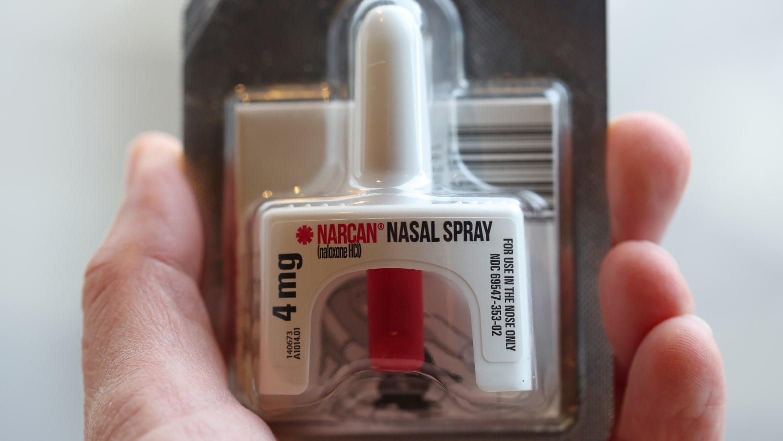 A package of Narcan (Naloxone HCI) nasal spray