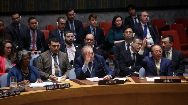 Russia, China, and Algeria voted against a U.S.-backed resolution before the United Nations Security Council calling for an immediate ceasefire in Gaza. 
