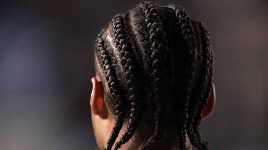The braided hair of Jens Cajuste of SSC Napoli during the Serie A TIM match between Atalanta BC and SSC Napoli 