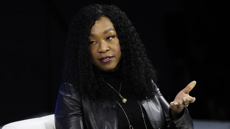 Shonda Rhimes speaks during The New York Times’ annual DealBook summit on Nov. 29, 2023, in New York City.
