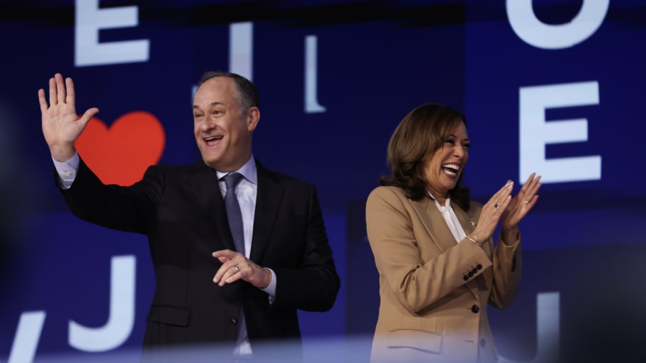 Doug Emhoff and Kamala Harris.