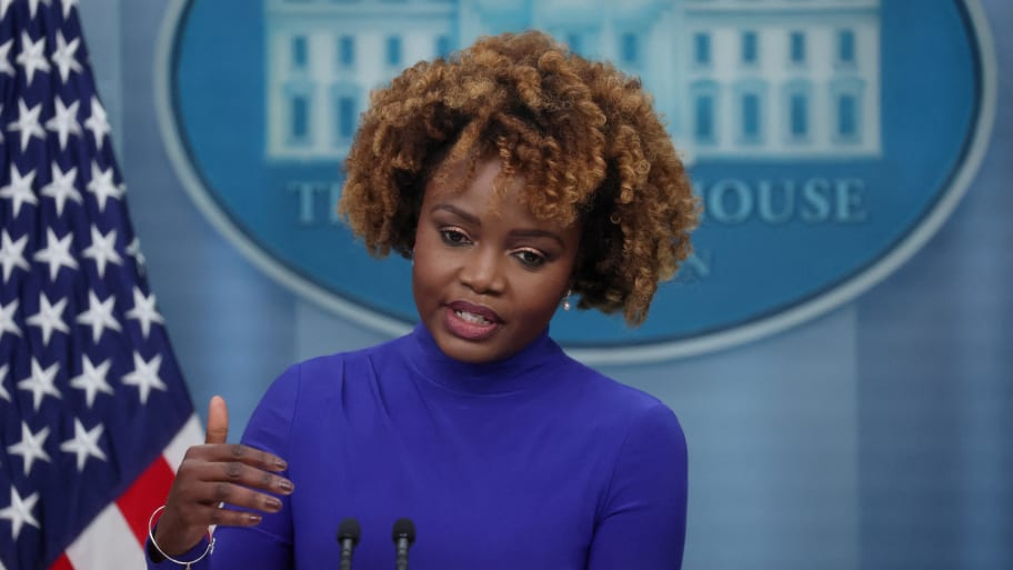 Karine Jean-Pierre holds a press briefing at the White House