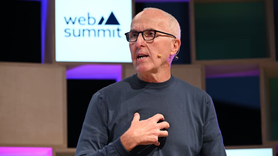 Frank McCourt, Founder & Executive Chairman, Project Liberty & McCourt Global, on Q&A Stage during day one of Web Summit 2023 at the Altice Arena in Lisbon, Portugal. 