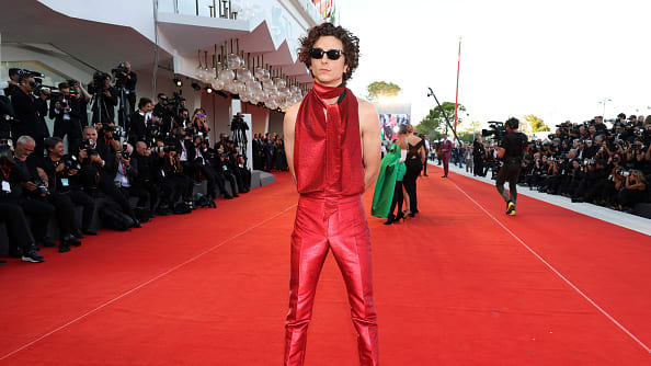 Timothée Chalamet Rocks the Venice Film Festival in Stunning All-Red Ensemb...