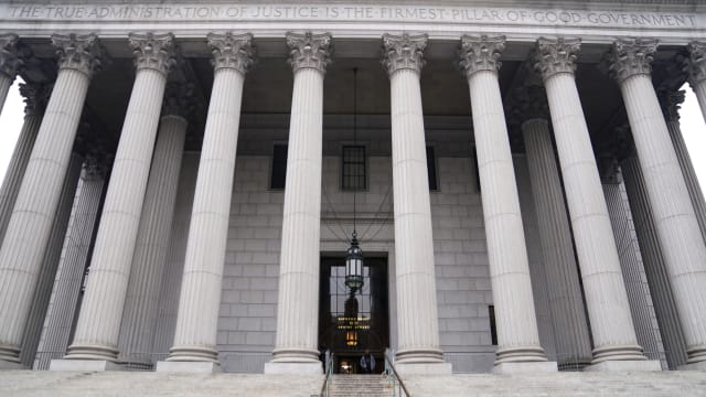 The New York County Supreme Court courthouse