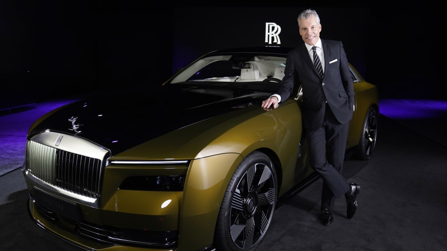 Rolls Royce CEO Torsten Muller-Otvos poses for a photograph at Rolls-Royce Motor Cars headquarters in Goodwood