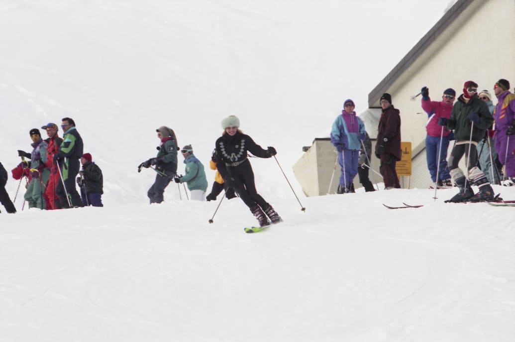 Ivana Trump skiing