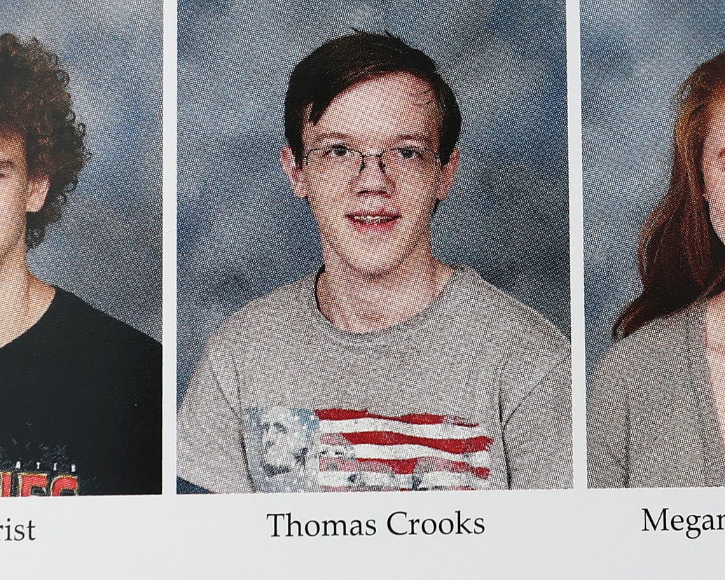 A 2020 High School yearbook shows Thomas Matthew Crooks.