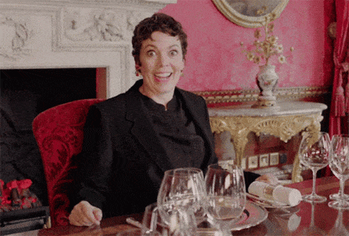 Gif featuring Olivia Colman in 'The Crown'