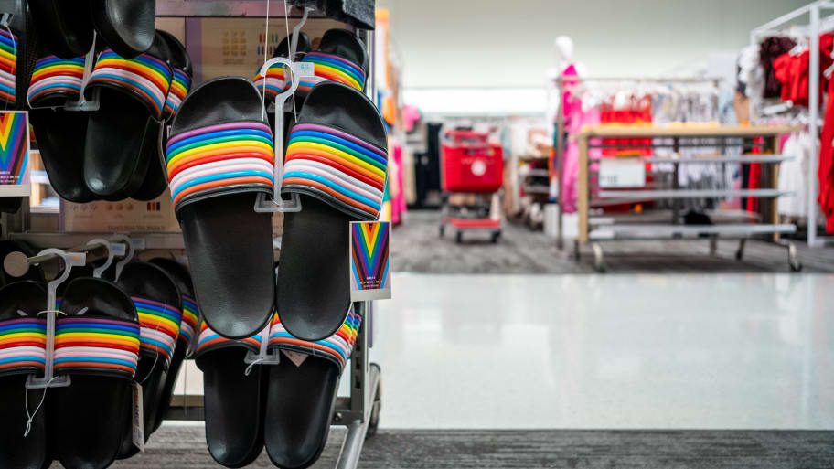 Pride Month apparel on display at a Target store 