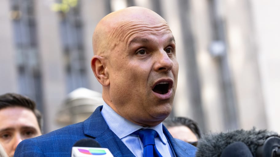 Arthur Aidala, attorney for Harvey Weinstein speaks during a press conference at Collect Pond Park near Manhattan Criminal Court on April 25, 2024, in New York City. 