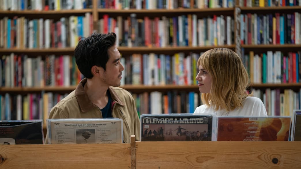 Justin H. Min and Lucy Boynton in THE GREATEST HITS
