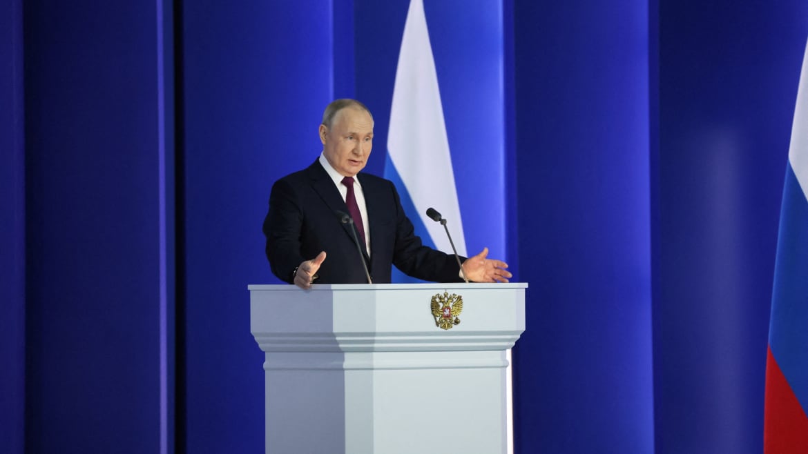 Putin Rants About Gays and ‘Traitors’ in Bizarro Speech