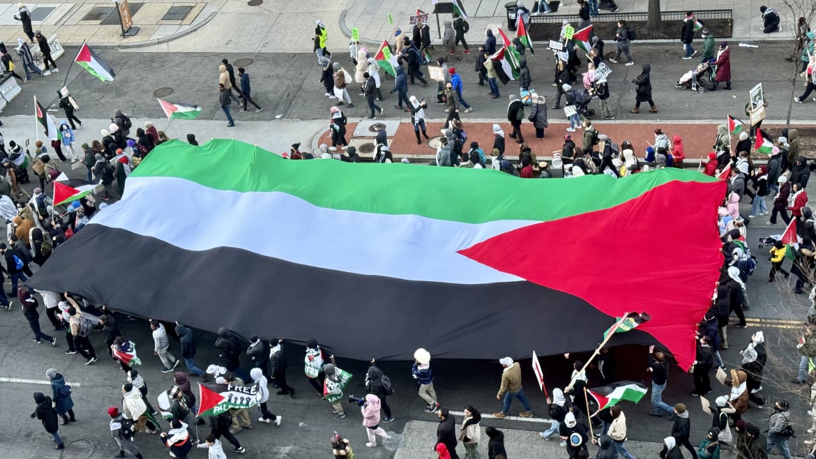 Thousands of Protesters March in D.C. to Demand Gaza Ceasefire