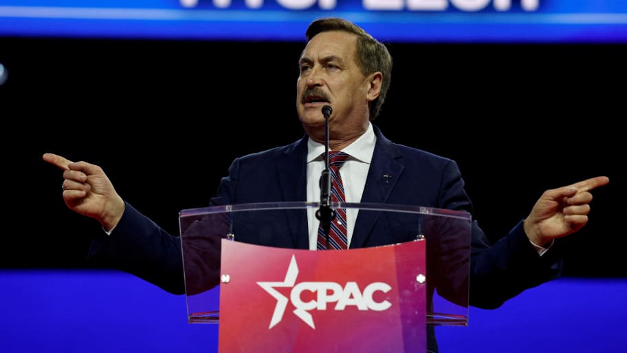 Mike Lindell speaking at CPAC