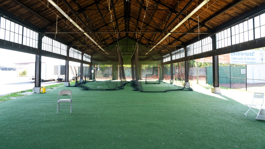 A general view of the batting cage at Rickwood Field on Friday,September 22, 2023 in Birmingham, Alabama