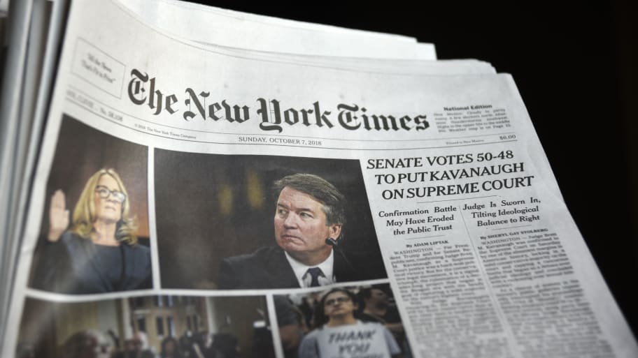 A copy of The New York Times.
