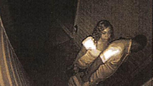 A security-cam photo of Airbnb guest Shawn Mackey with an unidentified woman.