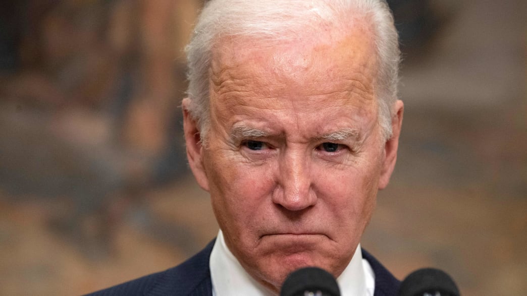 President Joe Biden delivers a national update on the situation at the Russia-Ukraine border