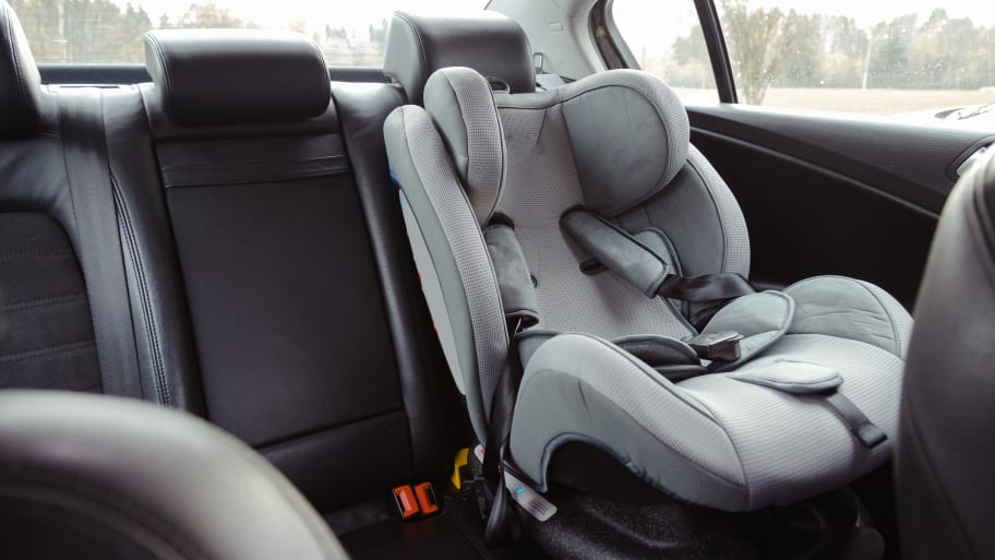 Empty child car seat