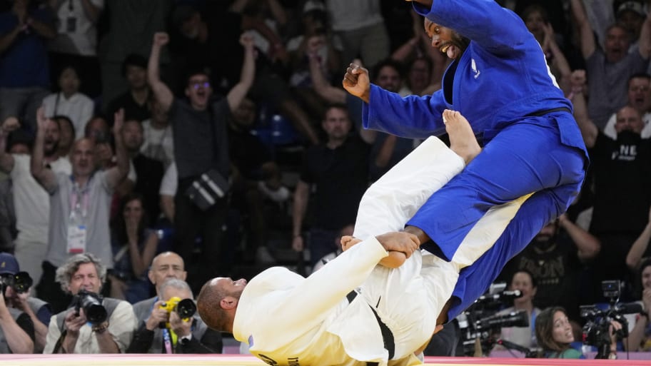 Teddy Riner after defeating Guram Tushishvili