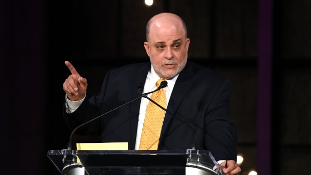 Mark Levin speaks after being inducted into the Radio Hall of Fame. 
