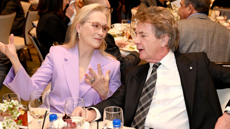 A photo of Meryl Streep and Martin Short.